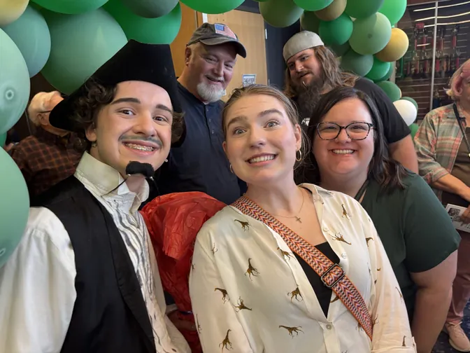Cast members and supporters after Peter Pan Jr. at MKS Studio in Omaha