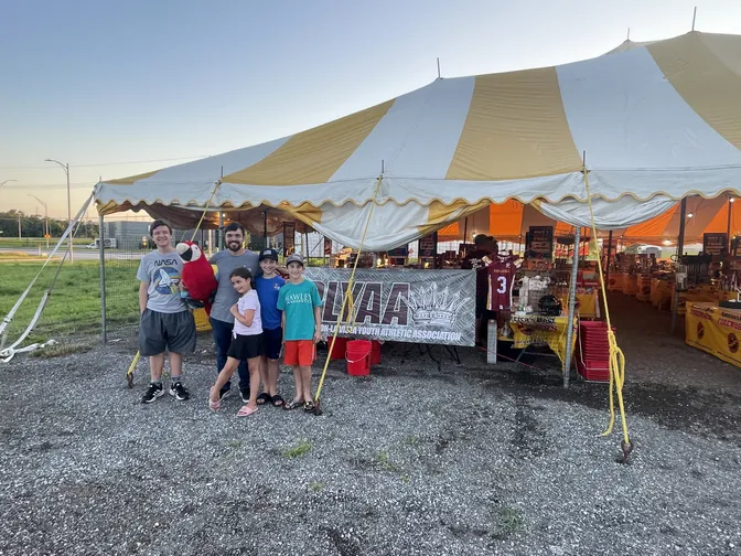 The family at the Papillion La Vista Youth Athletic Association fireworks tent